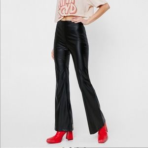 Nasty Gal Faux Leather Pants - Size Small